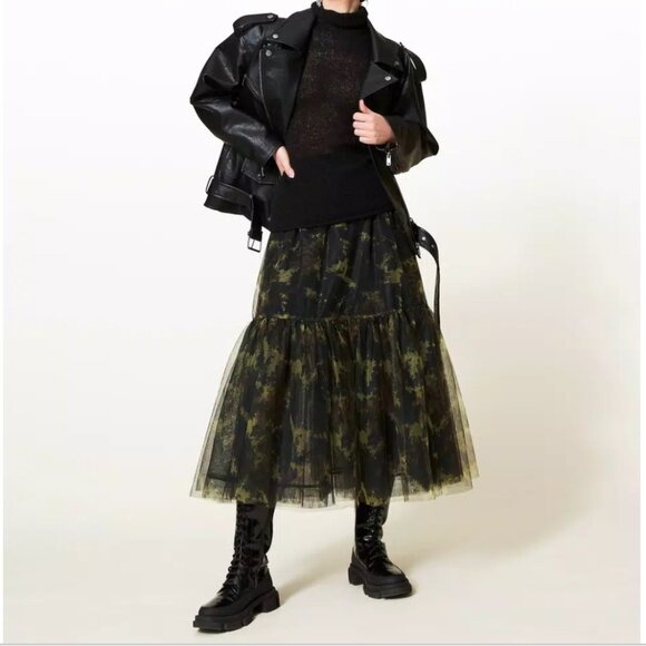 TWINSET Tulle Midi skirt, Size EU XS/US M - Picture 3 of 12